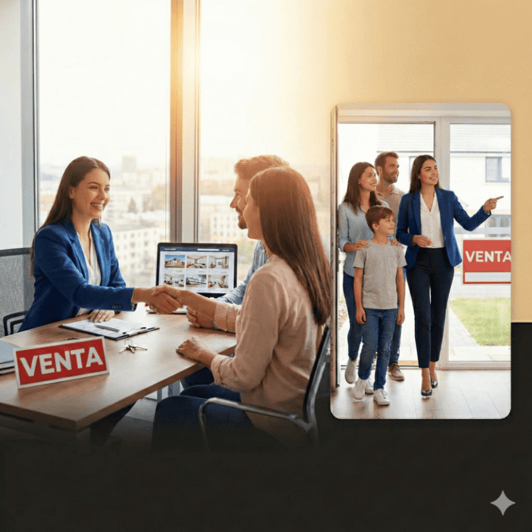 asesora inmobiliaria en acompañamiento integral para venta de una casa asesorando a familia