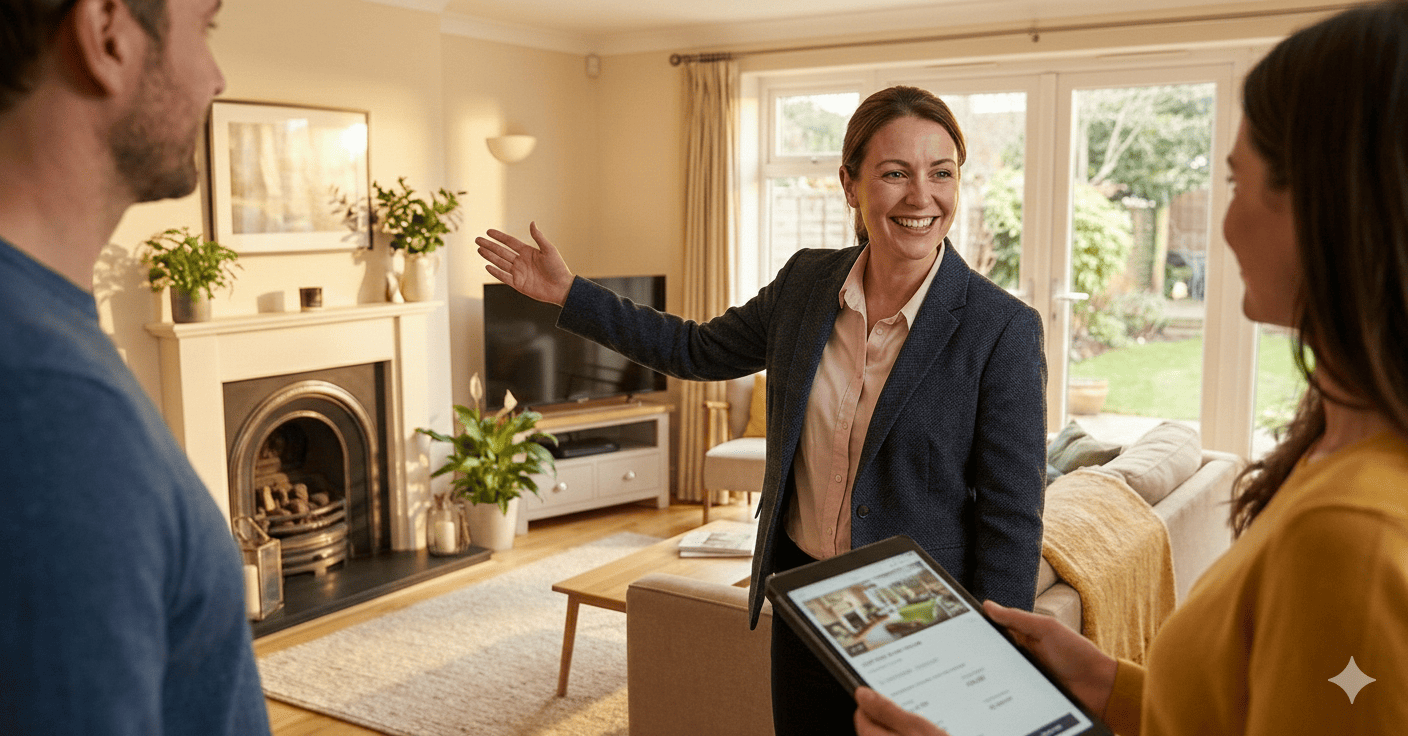 Asesoria en compra-venta de propiedades de agente inmobiliario con clientes